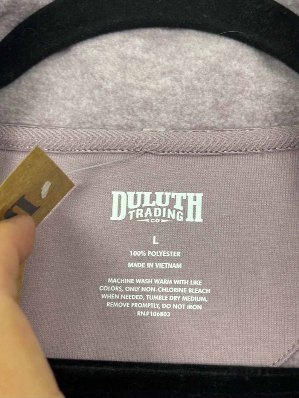 Duluth Trading Co. Frost lake fleece full zip up jacket lavender size large NWT - Picture 5 of 7